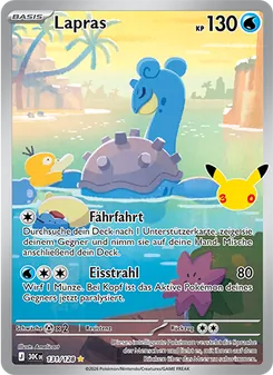 Lapras 131, Illustration Rare, aus 30 Jahre