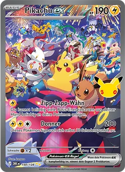 Pikachu-ex 150, Special Illustration Rare, aus 30 Jahre