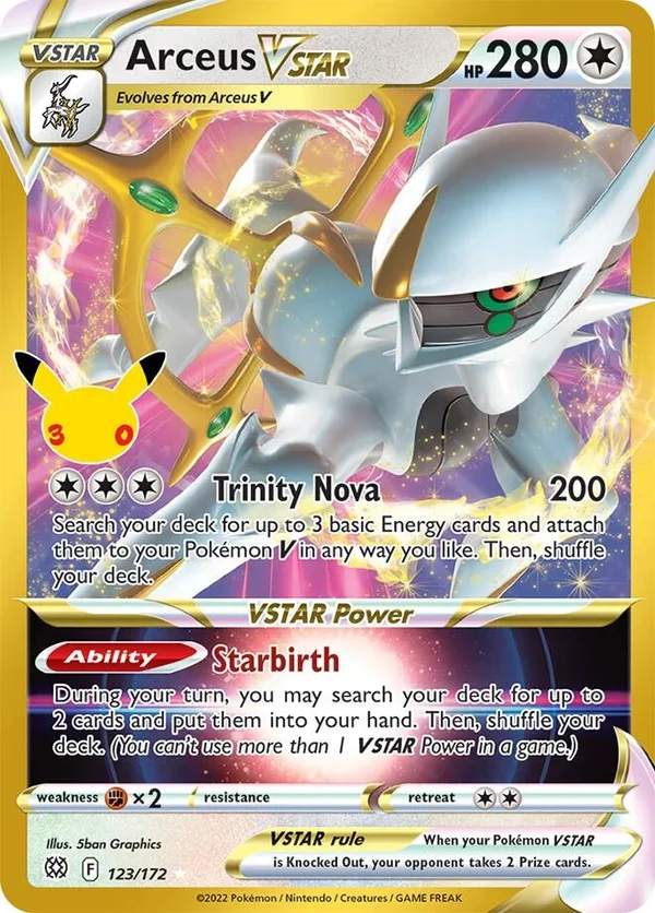 Arceus-VSTAR 123/172, –, aus 30 Jahre: Klassische Sammlung