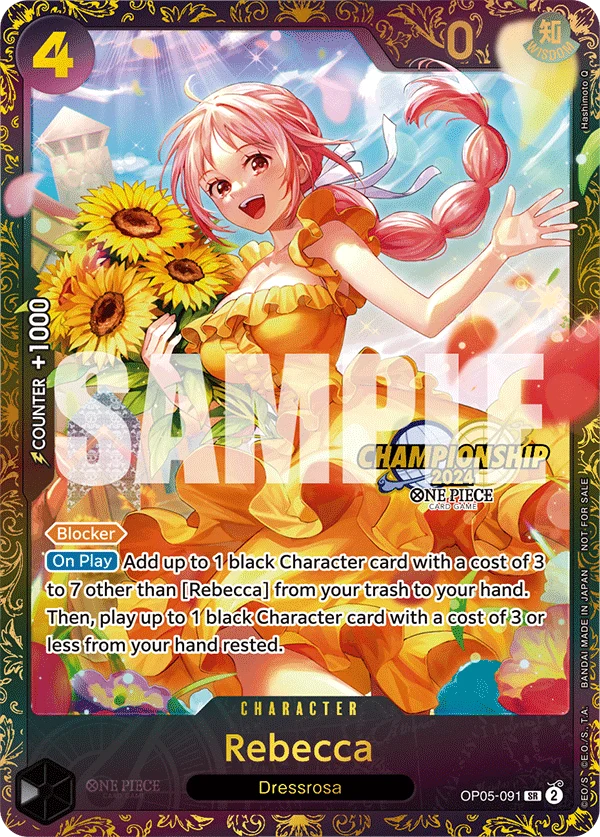 Rebecca OP05-091, SR, aus Promotion card